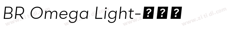 BR Omega Light字体转换